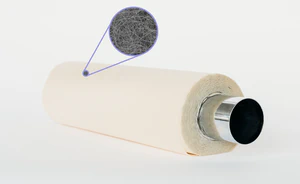 Roll of edible nanofibrous scaffold (by Gelatex)