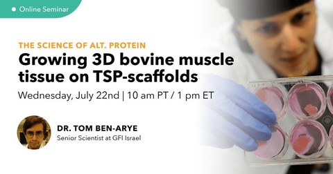 The Science of Alt. Protein: Growing Bovine Muscle Tissue on TSP-Scaffolds with Dr. Tom Ben-Arye