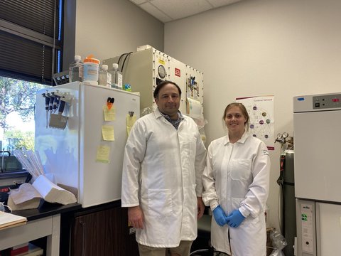 From left, Shayne Giuliano, CEO and Emma Skoog, PhD, Cell Biologist. 108Labs.